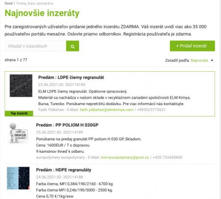 Inzerovat na PlasticPortal